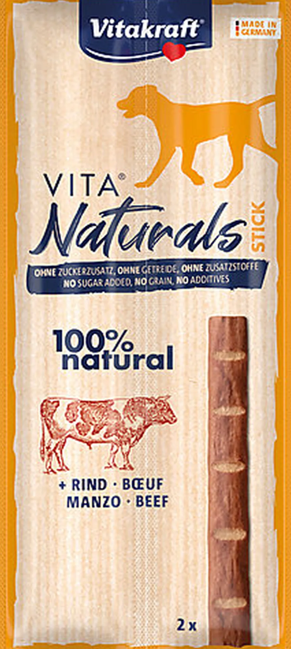 Vitakraft - Vita Naturals Stick Bœuf pour Chien - X2