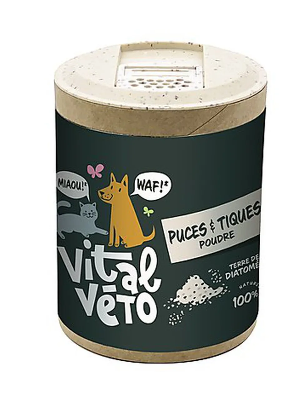 Vitalvéto - Poudre Anti-Parasitaire pour Chien et Chat - 275ml