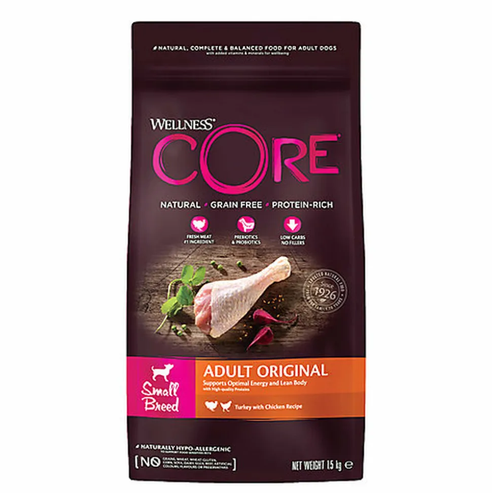 Wellness CORE - Croquettes Original Dinde et Poulet pour Chien de Petie race