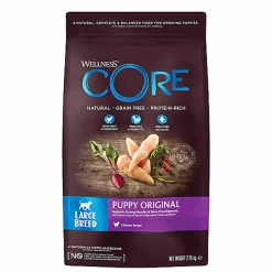 Wellness CORE - Croquettes Puppy Poulet & Dinde pour Chiot Grande Race - 2,75Kg
