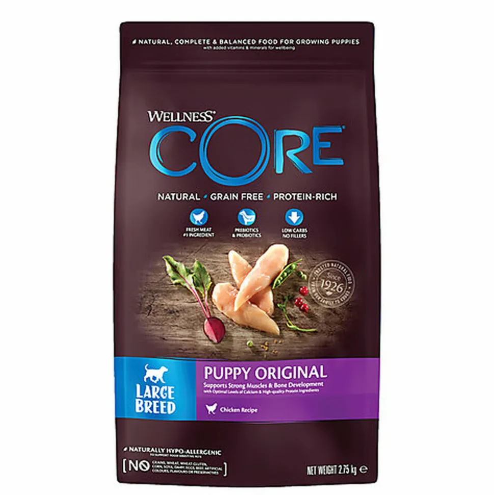 Wellness CORE - Croquettes Puppy Poulet & Dinde pour Chiot Grande Race - 2,75Kg