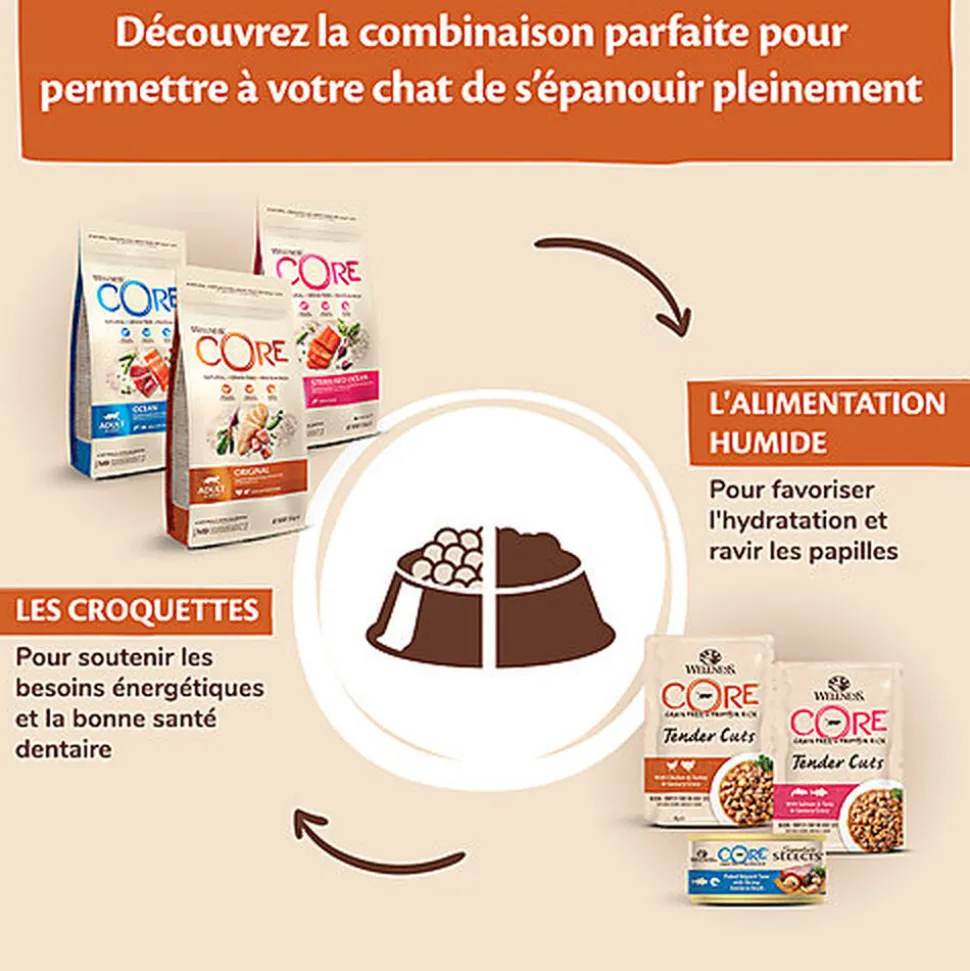 Wellness CORE - Croquettes Sterilised au Poulet pour Chat