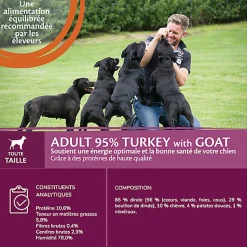 Wellness CORE - Repas Complet 95% de Dinde et Chèvre pour Chien - 400g