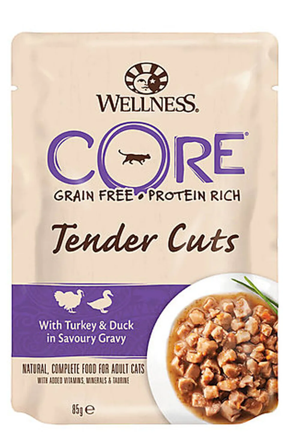 Wellness CORE - Repas Tenders Cuts au Canard et Dinde pour Chat - 85g