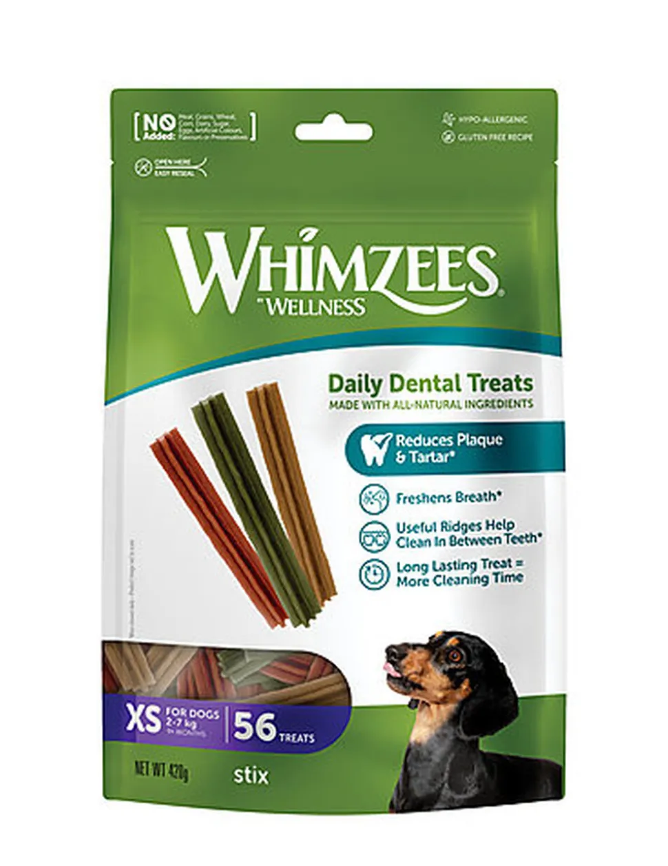 Whimzees - Bâtonnets Nature Natural Dog Treats XS pour Chien - x56