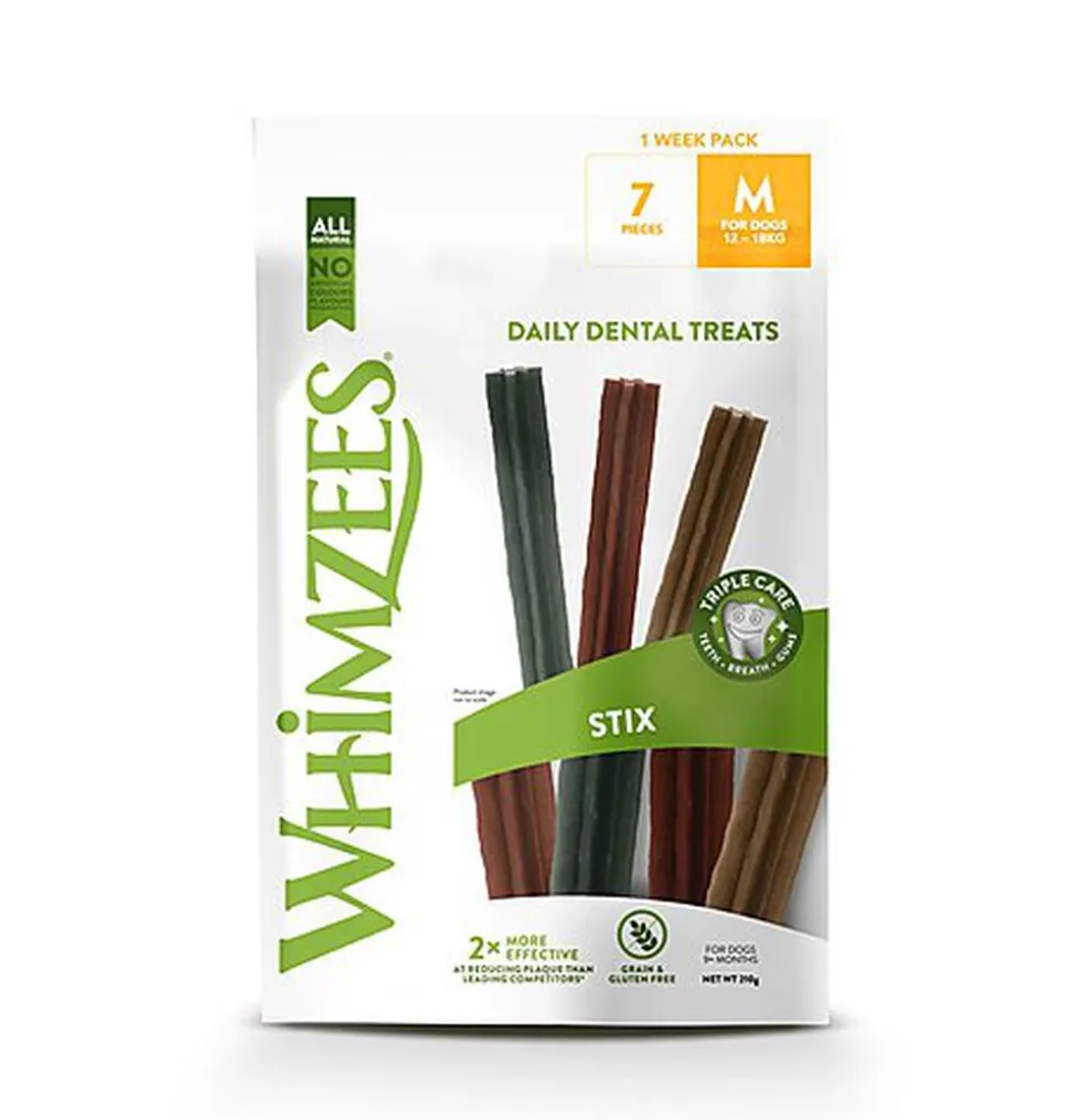 Whimzees - Friandises Dentaires Naturelles Bâtonnets pour Chien - M