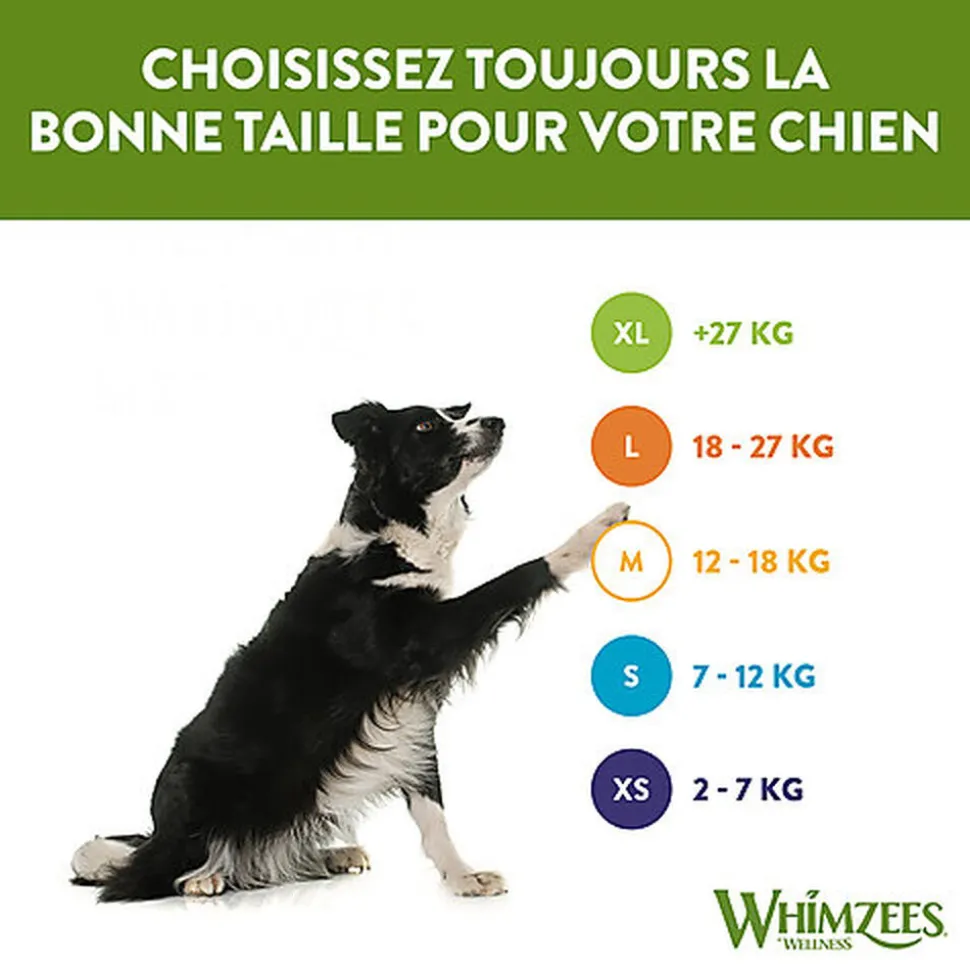 Whimzees - Friandises Dentaires Naturelles Bâtonnets pour Chien - S