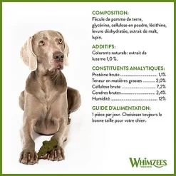 Whimzees - Friandises Nature Crocodile Dog Treats S pour Chien - x24