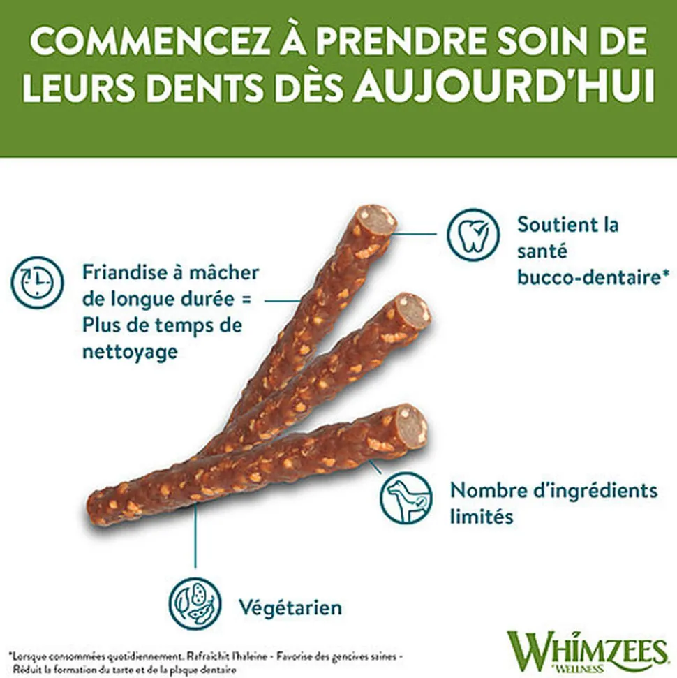 Whimzees - Friandises Saucisse Veggie Dog Treats S pour Chien - x28
