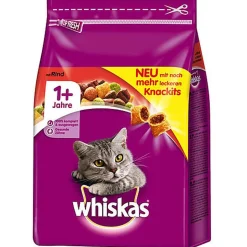 Whiskas - Croquettes +1 au Bœuf pour Chat - 3,8Kg