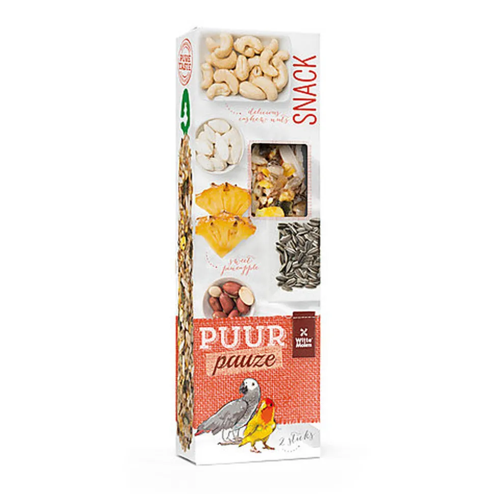 Witte Molen - Sticks Puur Pauze Perroquet Ananas & Cacahuète - x2