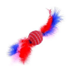 Wouapy -  Jouet Balle avec Plumes pour Chat - 25cm
