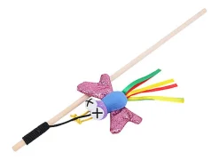 Wouapy - Jouet Chat Canne à Pêche Disco Papillon