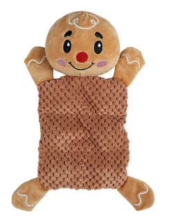 Wouapy - Jouet Pain d'Epice + Sifflet Peluche Plate pour Chiens