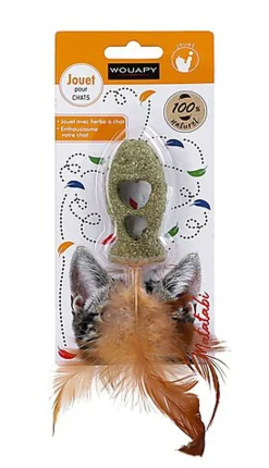 Wouapy - Jouet Poisson à Plumes pour Chat