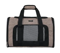 Wouapy - Sac de Transport Détente Beige pour Chien - 45x25x28cm