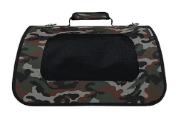 Wouapy - Sac de Transport Pliable Camouflage pour Chien - 40x24x26cm