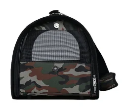Wouapy - Sac de Transport Pliable Camouflage pour Chien - 40x24x26cm
