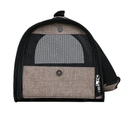 Wouapy - Sac de Transport Pliable Beige pour Chien - 49x27x26,5cm