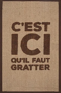 Wouapy - Tapis Griffoir Rectangle Marron pour Chats - 60x38cm