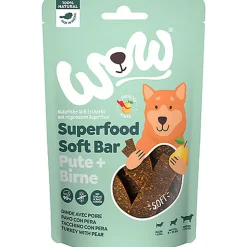 Wow - Friandises Barre Superfood Dinde Poire pour Chiens - 150g