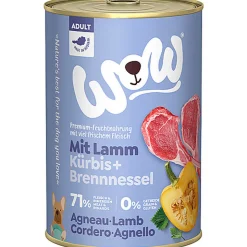 Wow - Repas Complet Naturel à l'Agneau pour Chien Adultes