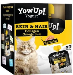 Yowup - Yaourt SAUMON pour PEAU ET POIL Chat 85GR PACK 3