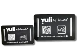 Yuli - Médaille d’identification instantanée pour animaux - Silicone small 50 x 30 mm