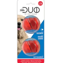 Zeus Duo Ball avec siffleur 2pc - 6,3 cm