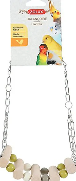 Zolux - Balançoire en Suspension Pont en Bois et Chaîne pour Perruche