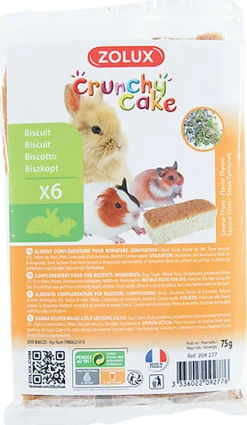 Zolux - Biscuits Crunchy Cake au Thym pour Rongeurs - x6
