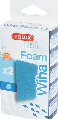 Zolux - Cartouche Foam Wiha Filtrante pour Aquarium - x2