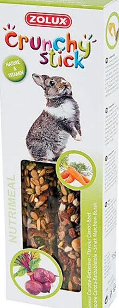 Zolux - Friandises Crunchy Stick Carotte et Betterave pour Lapin - 115g