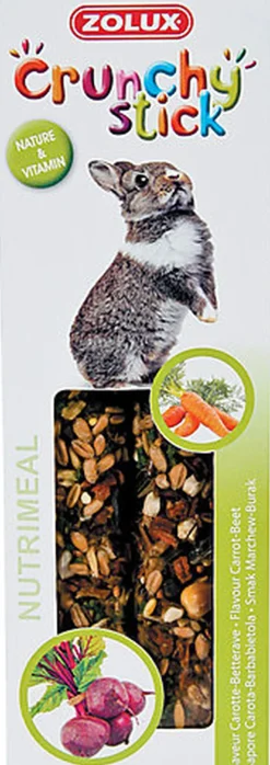 Zolux - Friandises Crunchy Stick Carotte et Betterave pour Lapin - 115g