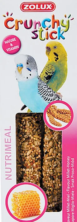 Zolux - Friandises Crunchy Stick Millet et Miel pour Perruches - 85g
