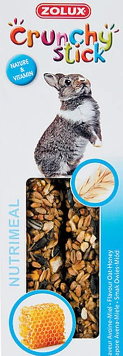 Zolux - Friandises Crunchy Stick Avoine et Miel pour Lapin - 115g