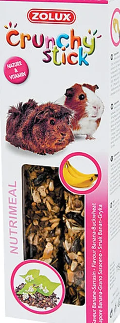 Zolux - Friandises Crunchy Stick Banane et Sarrasin pour Cochon d'inde - 115g