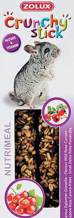 Zolux - Friandises Crunchy Stick Eglantier et Groseille pour Chinchilla - 115g