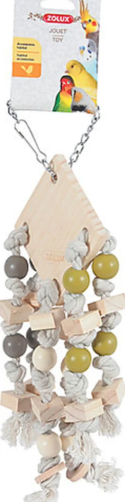 Zolux - Jouet à Suspendre 6 Cordes pour Oiseaux - 48cm