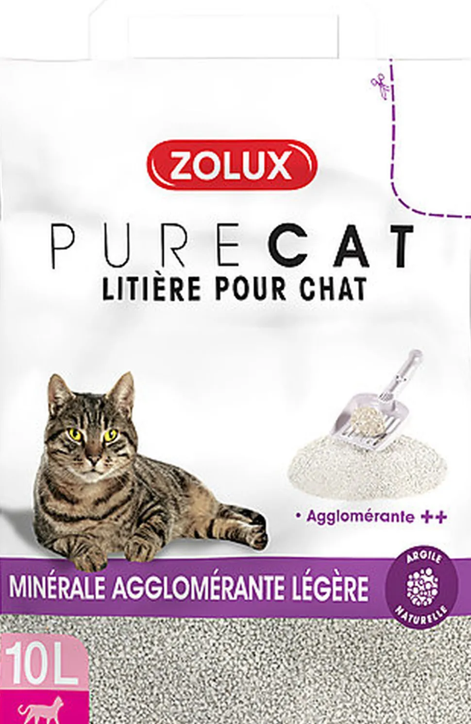 Zolux - Litière Purecat Agglomérante Légère - 10L