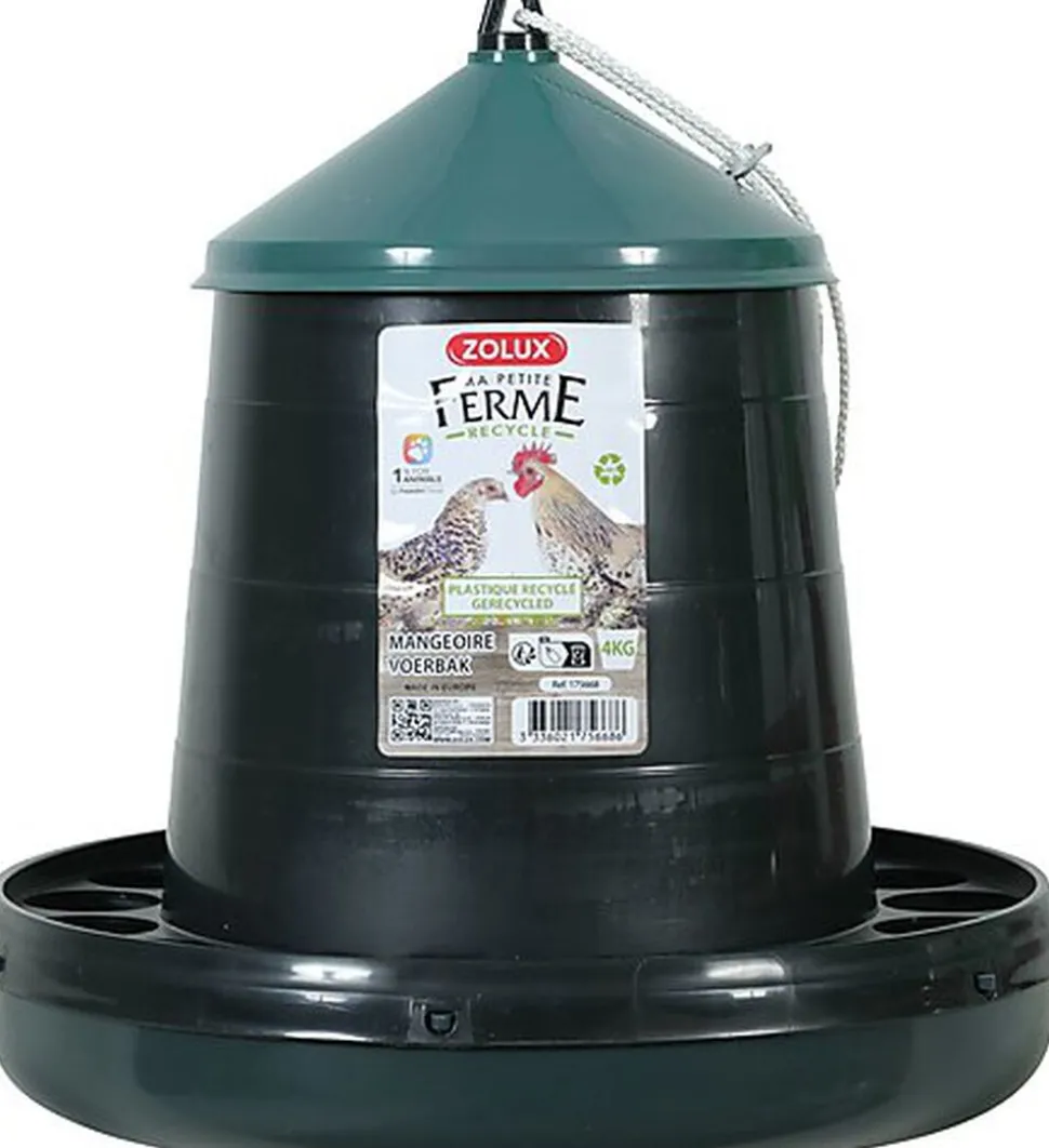 Zolux - Mangeoire Plastique Recyclé pour Basse Cour - 4Kg