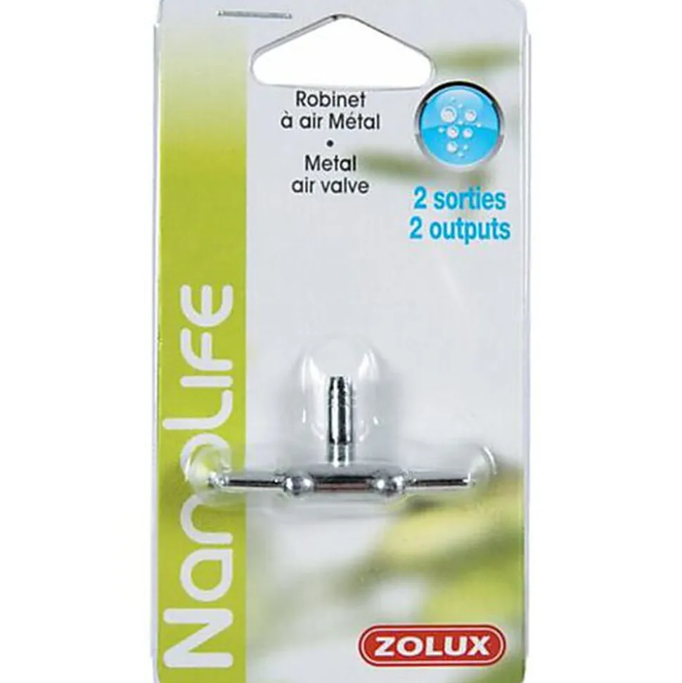 Zolux - Robinet en Métal 2 Sorties pour Aquarium - 4,5cm