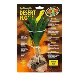 Zoomed - Décoration Artificielle Plante Aloé Vert pour Terrarium - 15,5cm