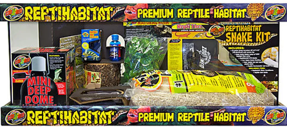 Zoomed - Kit Terrarium ReptiHabitat pour Serpent - 76X30X30CM