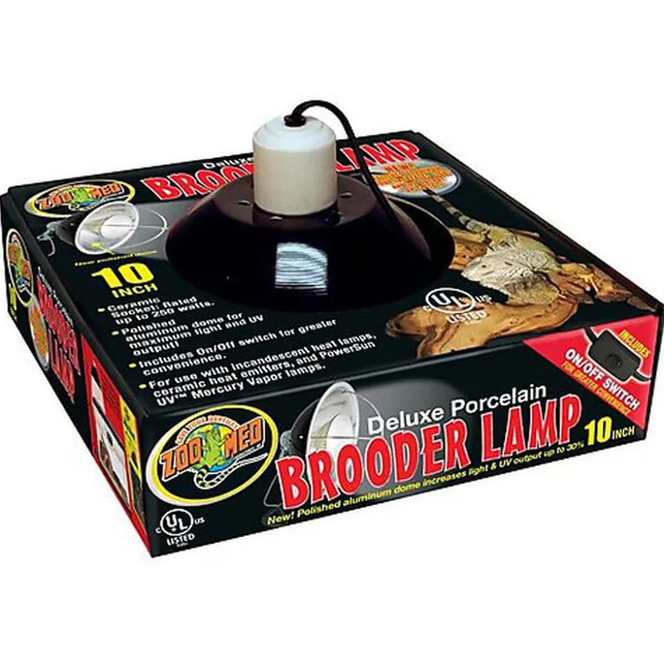 Zoomed - Réflecteur Ampoule Deluxe Porcelain Brooder Lamp pour Terrarium - 250W