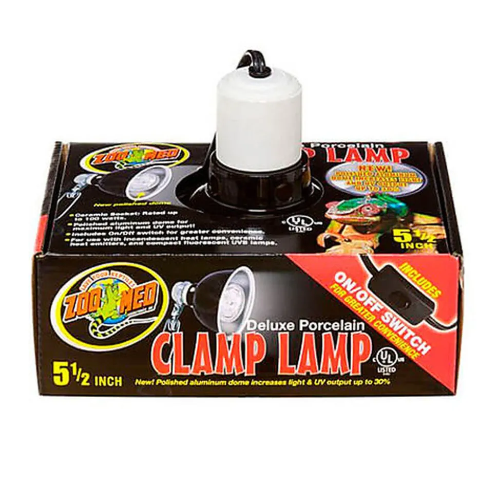 Zoomed - Réflecteur Ampoule Deluxe Porcelain Clamp Lamp pour Terrarium