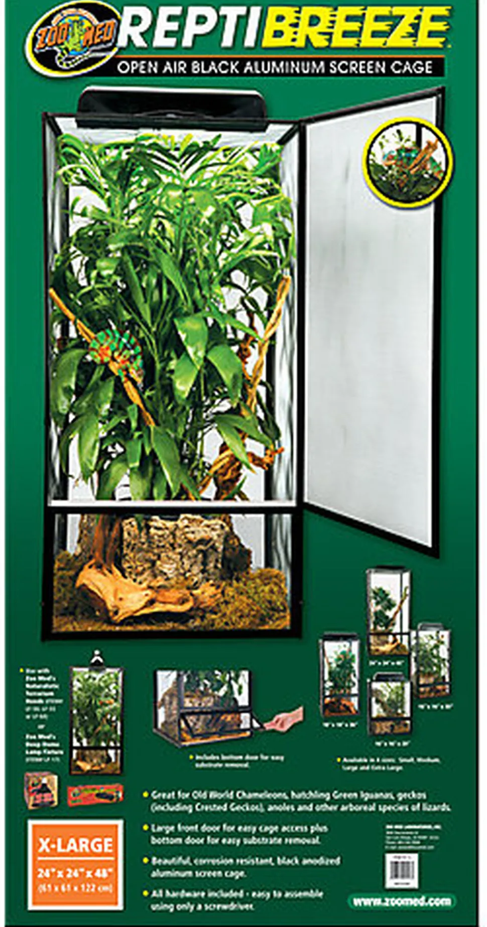 Zoomed - Terrarium ReptiBreeze Grillagé NT-13 pour Reptiles